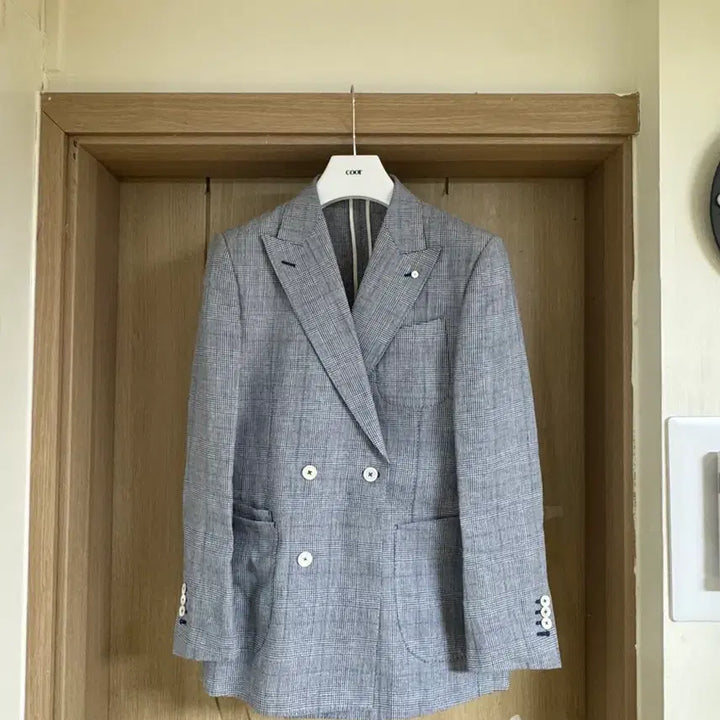 [BUNJANG] VanHart Di Albazar Linen Double Jacket / 반하트 디 알바자 린넨 더블 자켓
