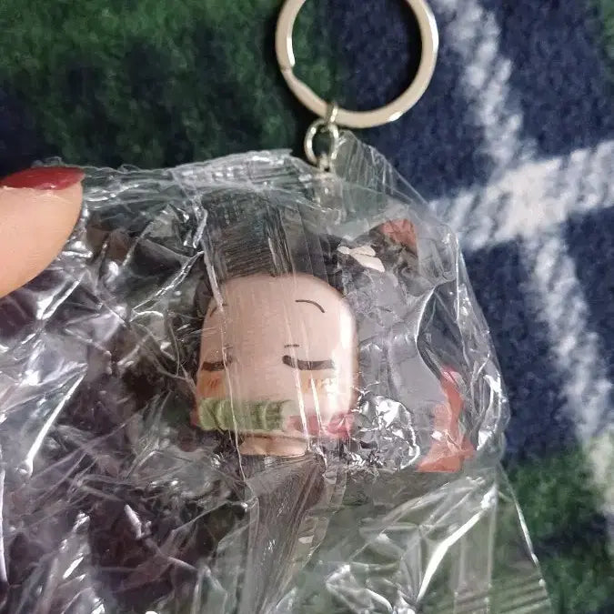 [BUNJANG] Demon Slayer Nezuko Cat Figure Keychain / 새상품) 귀멸의 칼날 네즈코 고양이 피규어 키링