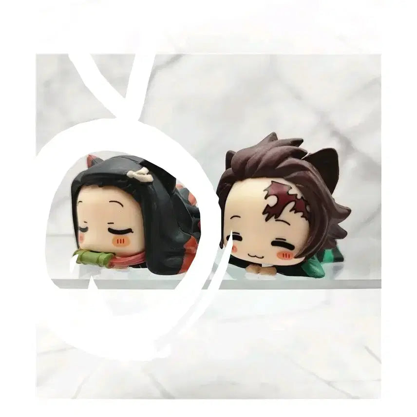 [BUNJANG] Demon Slayer Nezuko Cat Figure Keychain / 새상품) 귀멸의 칼날 네즈코 고양이 피규어 키링