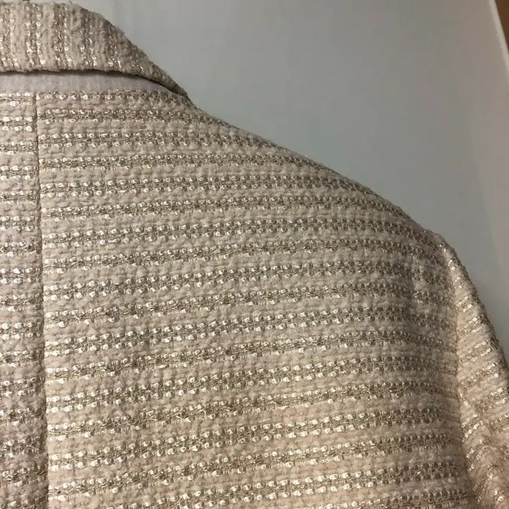 [BUNJANG] Galon de Blanc Pearl Embellished Tweed Jacket / 갈롱드블랑 진주 보석 쥬얼 단추 트위드 자켓 올드머니룩
