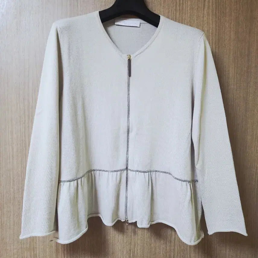 [BUNJANG] Fabiana Filippi Cotton Knit Cardigan / [정품] 파비아나필리피 이태리 코튼100 연그레이 집업 니트 가디건