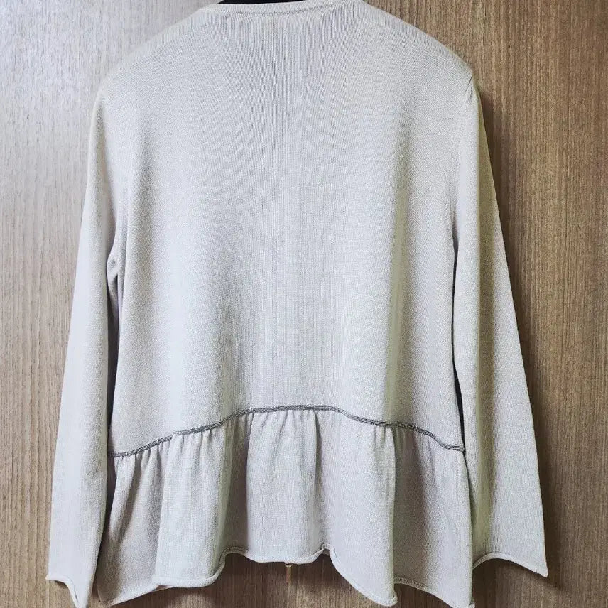 [BUNJANG] Fabiana Filippi Cotton Knit Cardigan / [정품] 파비아나필리피 이태리 코튼100 연그레이 집업 니트 가디건