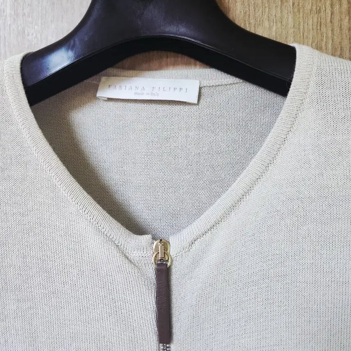 [BUNJANG] Fabiana Filippi Cotton Knit Cardigan / [정품] 파비아나필리피 이태리 코튼100 연그레이 집업 니트 가디건