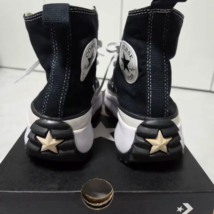 [BUNJANG] Converse Run Star Hike Black Sneakers / 컨버스 런스타 하이크 블랙 225 (~240)운동화