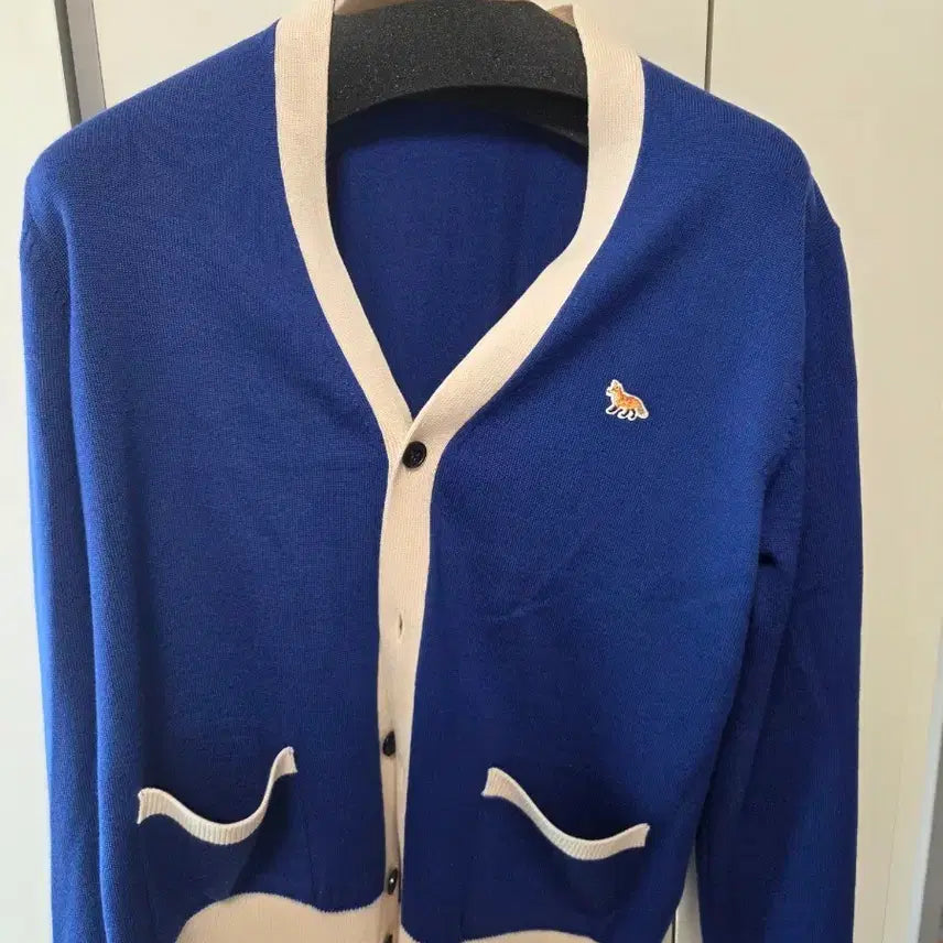 [BUNJANG] Maison Kitsune Baby Fox Patch Cardigan / 매종키츠네 남성 가디건 블루  L사이즈 BABY FOX PATCH BIC