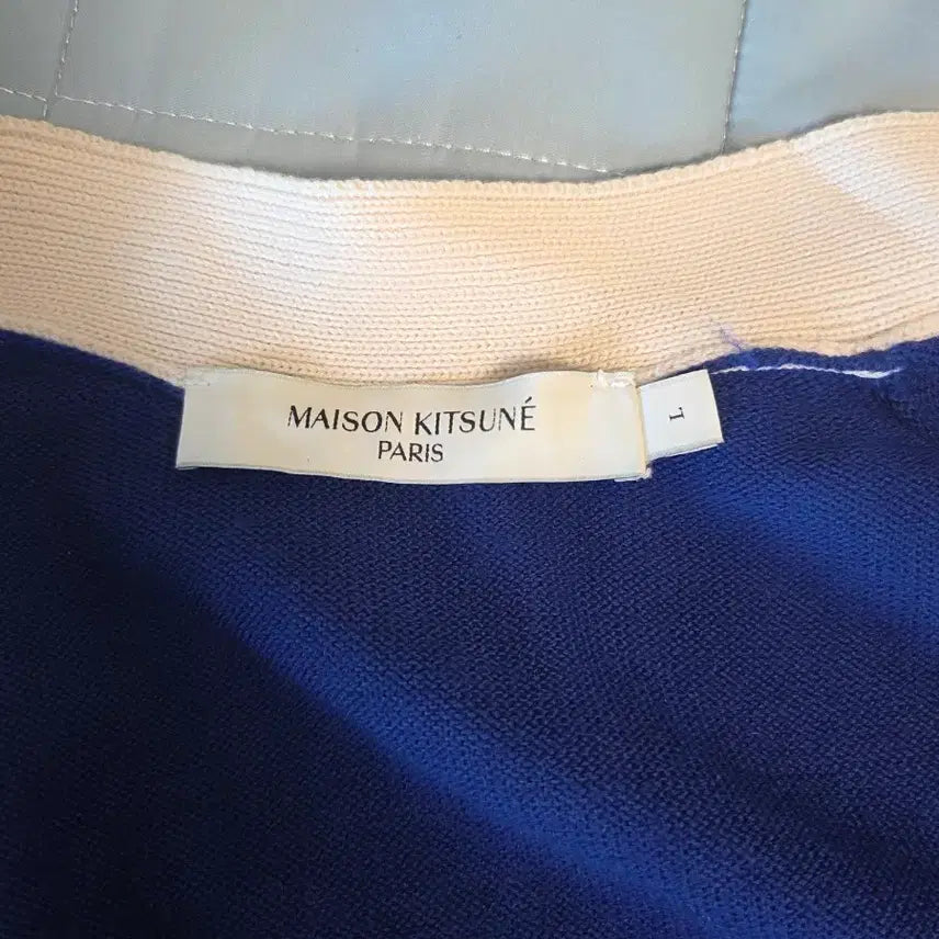 [BUNJANG] Maison Kitsune Baby Fox Patch Cardigan / 매종키츠네 남성 가디건 블루  L사이즈 BABY FOX PATCH BIC
