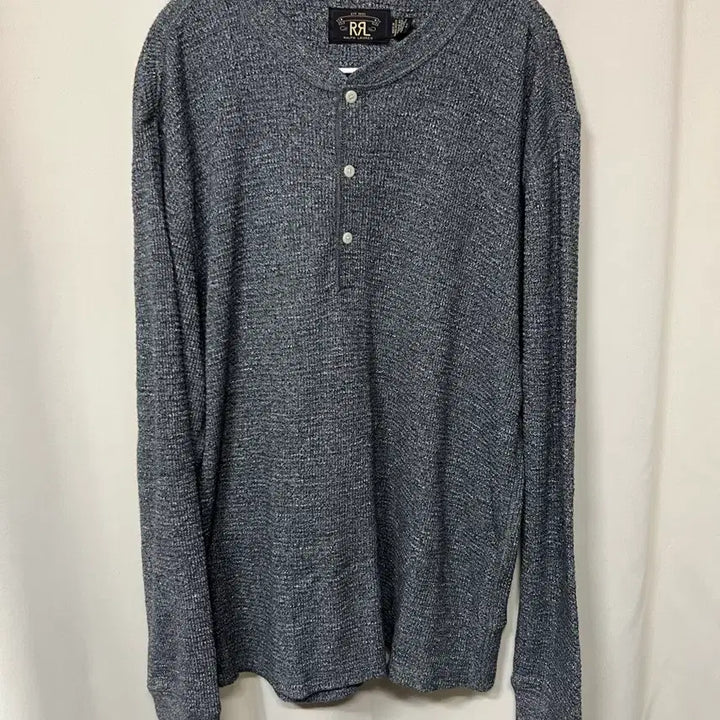 [SOLD OUT] RRL 가먼트 다이 와플 니트 헨리 셔츠 L