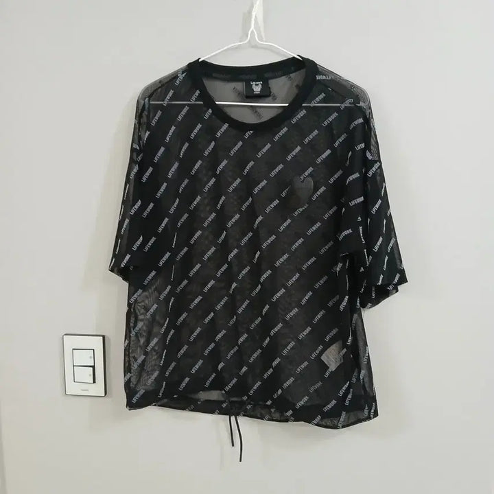 [BUNJANG] Lifework Chevron Mesh String T-Shirt Free Size / 라이프워크 쉐브론 메쉬스트링 티셔츠 정품 free