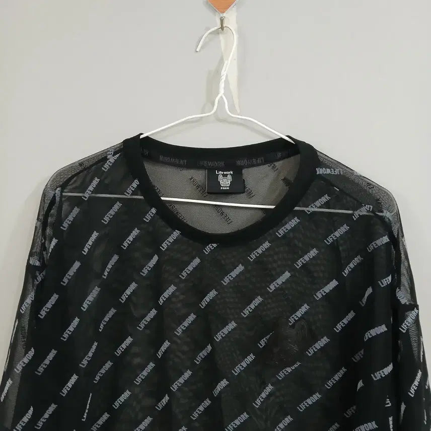 [BUNJANG] Lifework Chevron Mesh String T-Shirt Free Size / 라이프워크 쉐브론 메쉬스트링 티셔츠 정품 free