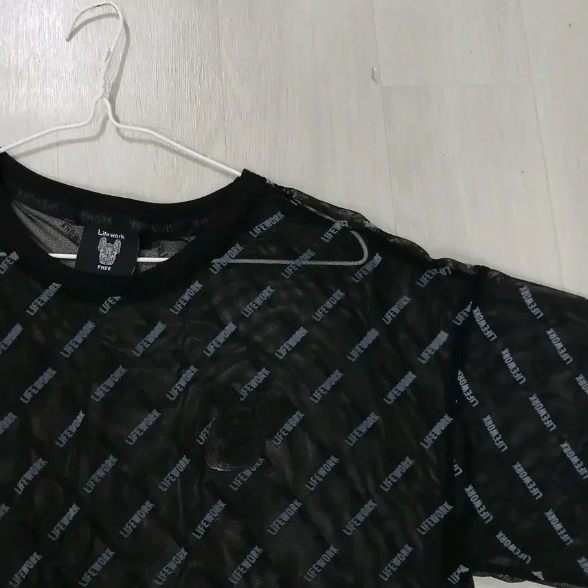 [BUNJANG] Lifework Chevron Mesh String T-Shirt Free Size / 라이프워크 쉐브론 메쉬스트링 티셔츠 정품 free