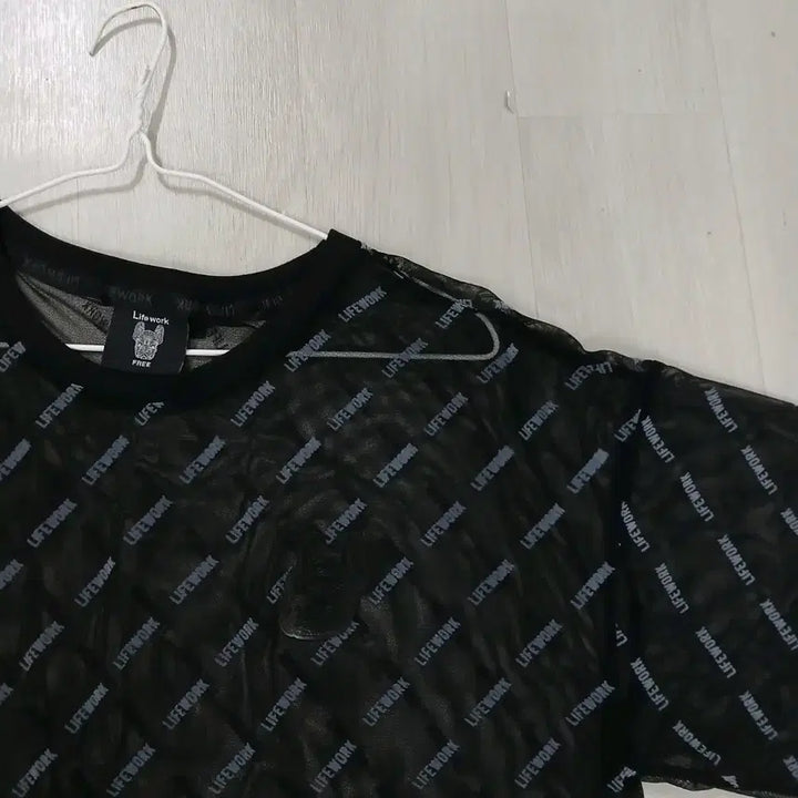 [BUNJANG] Lifework Chevron Mesh String T-Shirt Free Size / 라이프워크 쉐브론 메쉬스트링 티셔츠 정품 free
