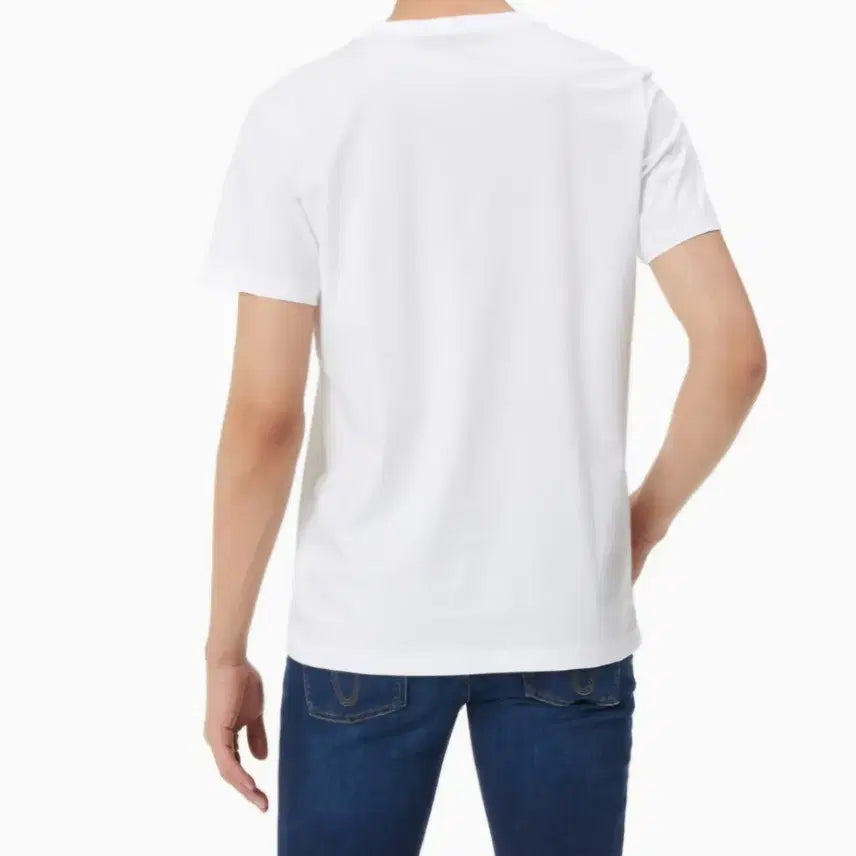 [BUNJANG] Calvin Klein V-neck CK Logo T-shirt / (새제품)켈빈클라인진 브이넥 ck로고 반팔티 L사이즈 팔아요