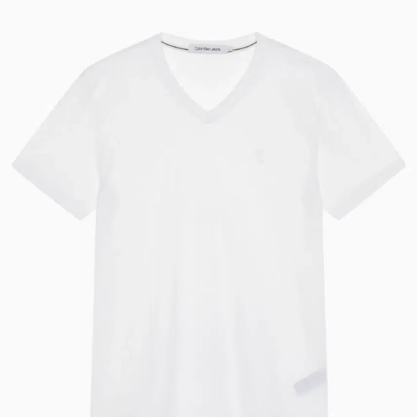 [BUNJANG] Calvin Klein V-neck CK Logo T-shirt / (새제품)켈빈클라인진 브이넥 ck로고 반팔티 L사이즈 팔아요