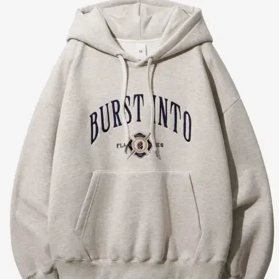 [BUNJANG] TWOFOLDFOLD Flame Hoodie Oatmeal / 티떠블유엔 플레임 후드 오트밀