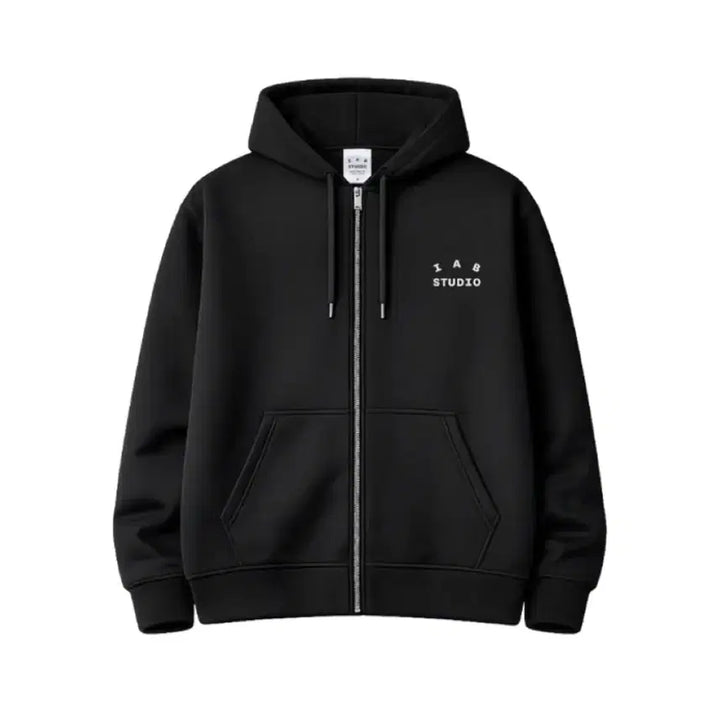 [BUNJANG] Iab Studio Hoodie Zip-up Black / [새상품] 아이앱 스튜디오 후드 집업 블랙-26SS L사이즈