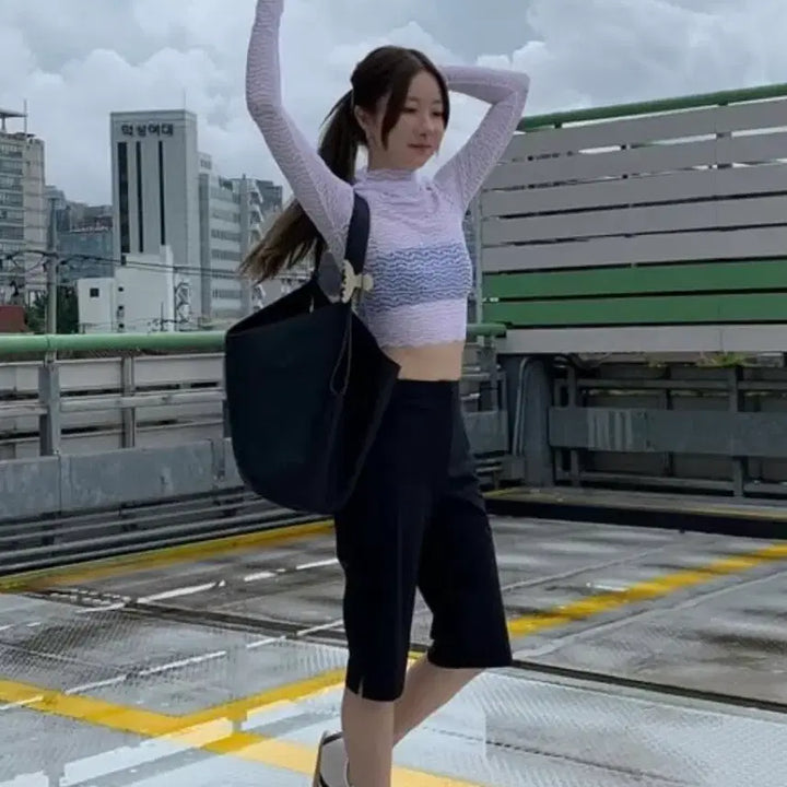 [BUNJANG] Amomento Bermuda Pants Black Size 0 (New) / 아모멘토 버뮤다 팬츠 (새상품)
