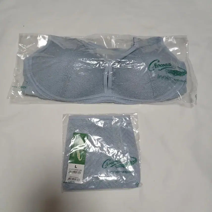 [BUNJANG] Crocodile Lingerie Set (Bra + Panty) / 크로커다일 속옷 브라 + 팬티 L 사이즈 세트