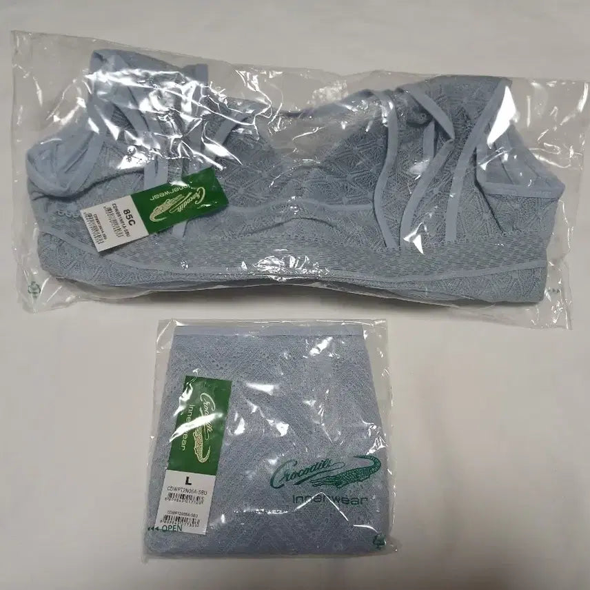 [BUNJANG] Crocodile Lingerie Set (Bra + Panty) / 크로커다일 속옷 브라 + 팬티 L 사이즈 세트