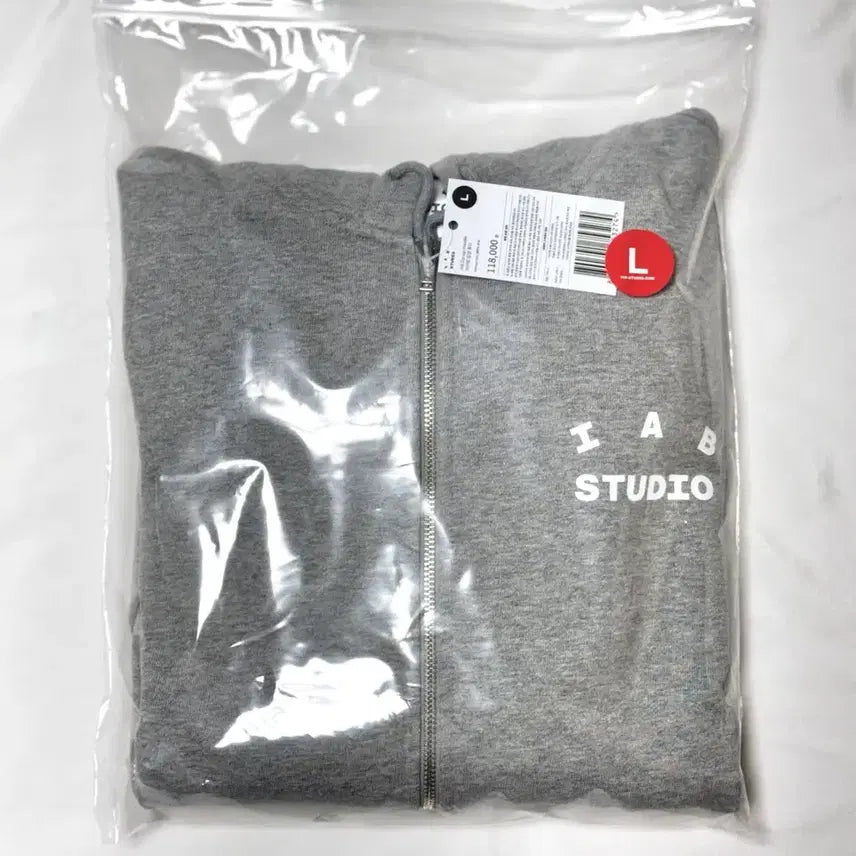 [BUNJANG] IAB STUDIO Hoodie Zip-Up Grey L Size / [새상품] 아이앱 스튜디오 후드 집업 그레이-26SS L사이즈