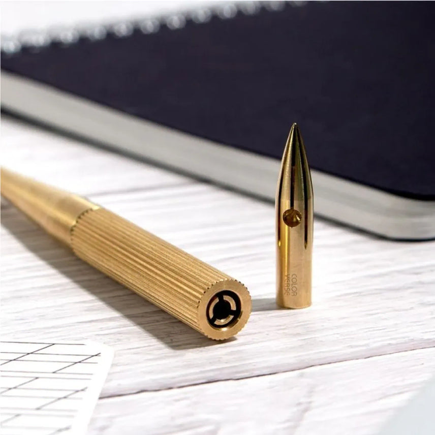 [BUNJANG] Calabash Shuttle Brass Dip Pen Nib + Pen Holder (S) Set / 칼라버스 셔틀 황동 딥펜 닙 + 펜대(S) 세트 (카키모리 딥펜 유사품)