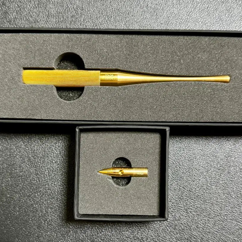 [BUNJANG] Calabash Shuttle Brass Dip Pen Nib + Pen Holder (S) Set / 칼라버스 셔틀 황동 딥펜 닙 + 펜대(S) 세트 (카키모리 딥펜 유사품)