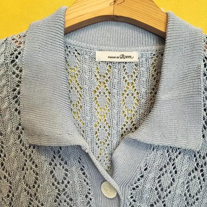 [BUNJANG] Maison de Rome Blue Knit Short Sleeve Top M / 메종드로엠 블루 니트 반팔 니트M