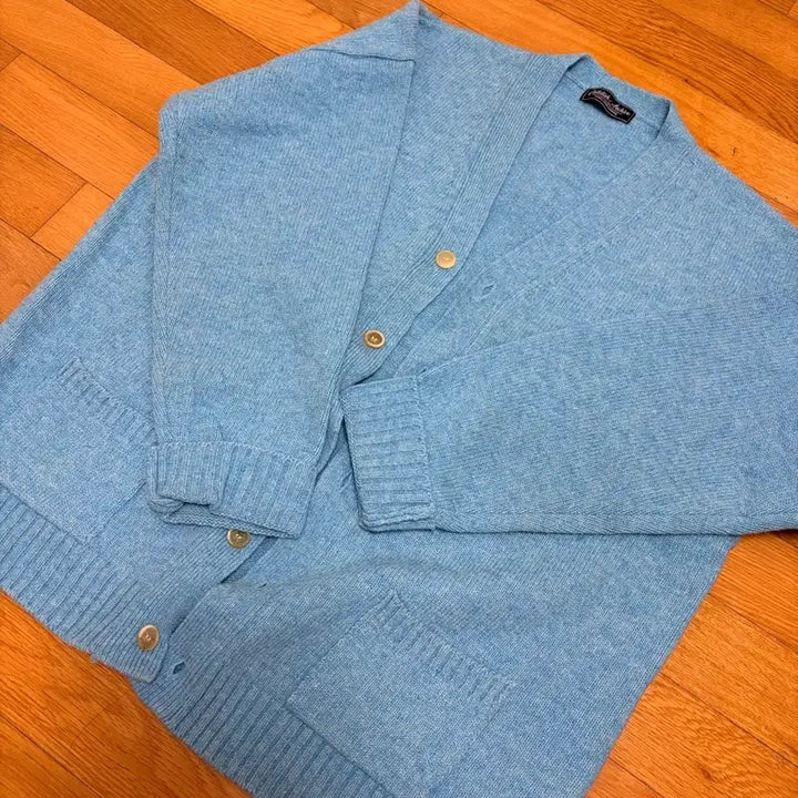 [BUNJANG] Childish Archive Lambswool Cardigan Blue / 차일디쉬 아카이브의 램스울 가디건