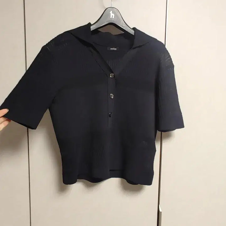 [SOLD OUT] 한섬 시스템 카라 여름니트