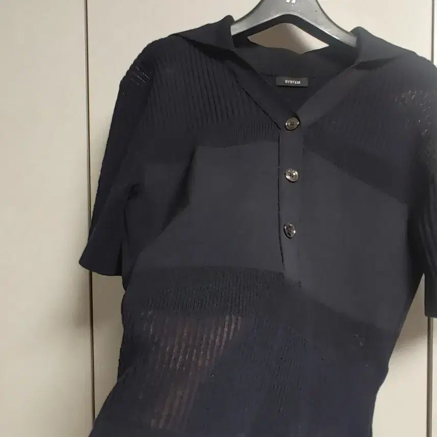 [SOLD OUT] 한섬 시스템 카라 여름니트