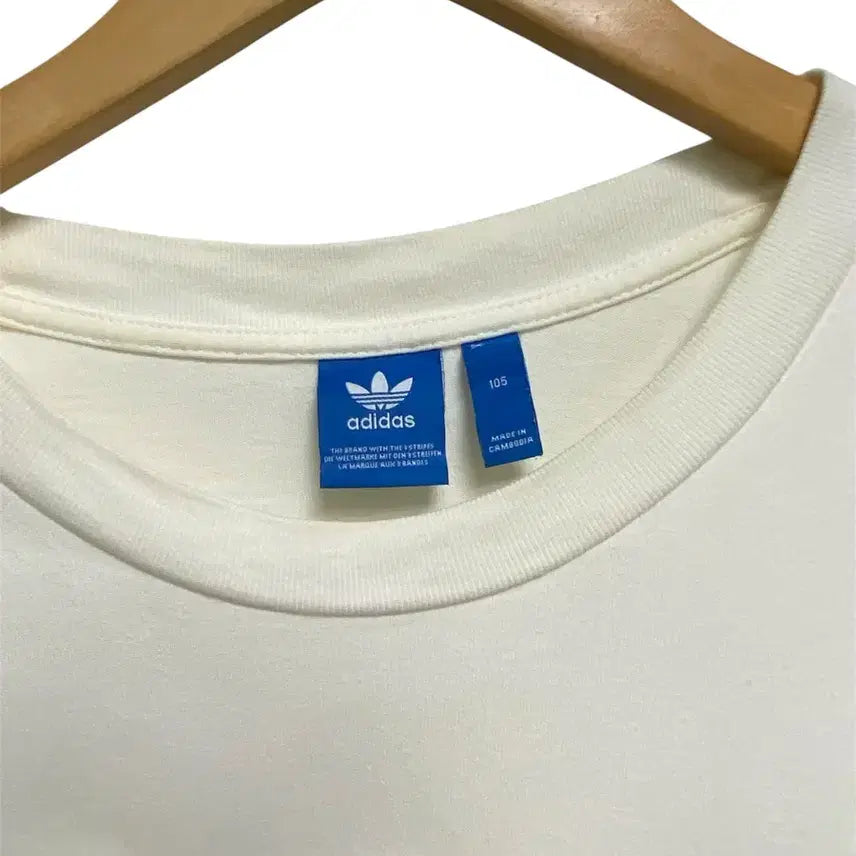 [BUNJANG] Adidas Big Logo Flame T-Shirt XL / 아디다스 블루 빅로고 불꽃 티셔츠 XL