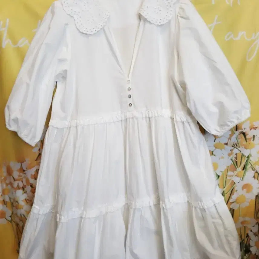 [BUNJANG] Zara White Mini Dress Lace Collar / 자라 화이트 미니 원피스26S