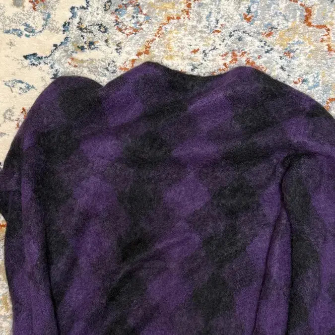 [BUNJANG] Needles Mohair Cardigan Purple/Black / Needles 니들스 모헤어 가디건 퍼플 블랙