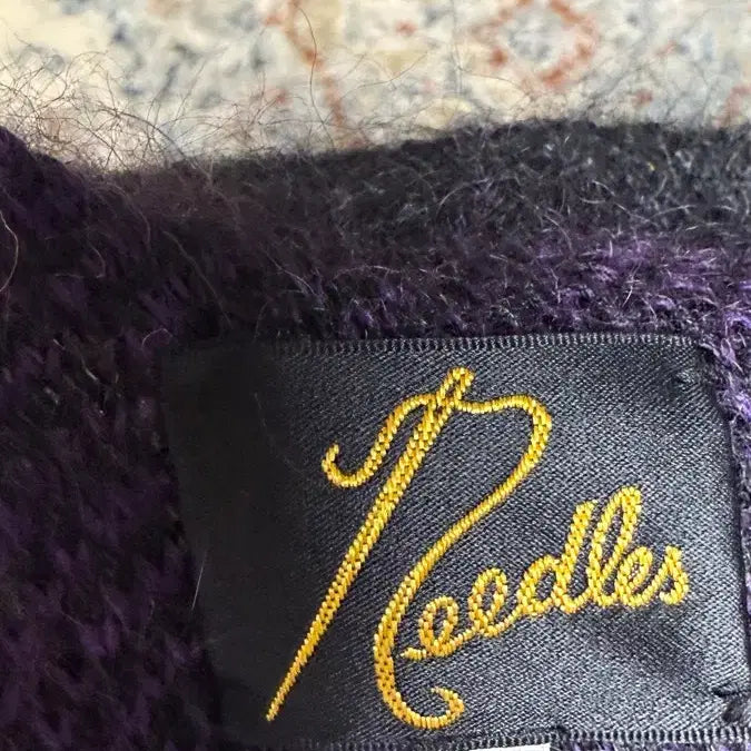 [BUNJANG] Needles Mohair Cardigan Purple/Black / Needles 니들스 모헤어 가디건 퍼플 블랙