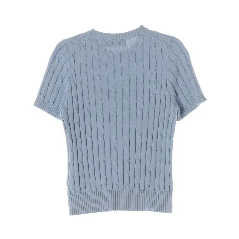 [BUNJANG] Polo Ralph Lauren Cable Knit Short Sleeve T-Shirt M / 폴로 랄프로렌 케이블 니트 반팔티 M