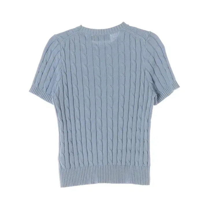 [BUNJANG] Polo Ralph Lauren Cable Knit Short Sleeve T-Shirt M / 폴로 랄프로렌 케이블 니트 반팔티 M
