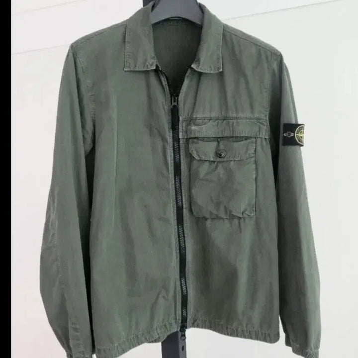 [BUNJANG] Stone Island Old Effect Khaki L Jacket / 스톤아일랜드 올드이펙트 카키 L