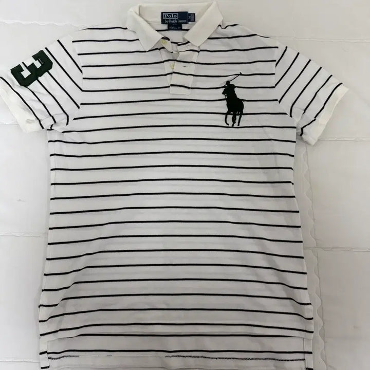 [BUNJANG] Big Pony Stripe Polo T-shirt / 빅포니 스트라이프 카라티