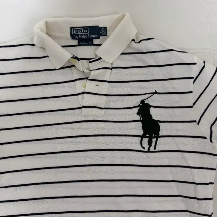 [BUNJANG] Big Pony Stripe Polo T-shirt / 빅포니 스트라이프 카라티