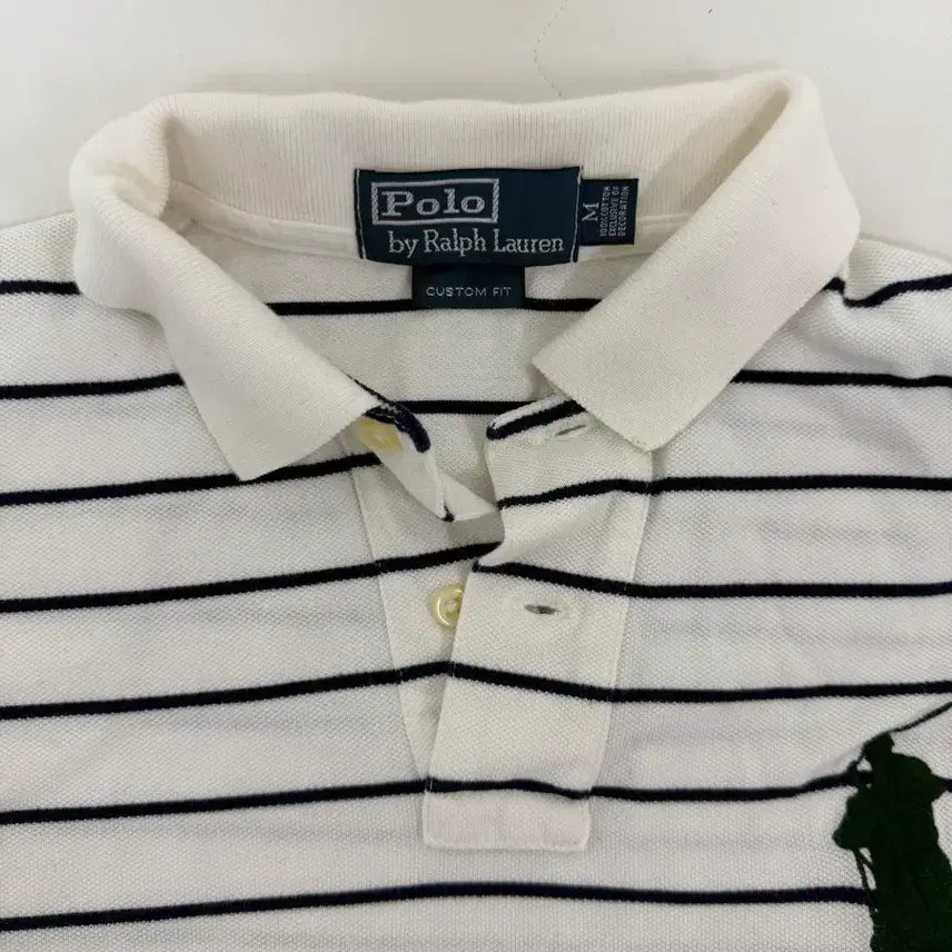 [BUNJANG] Big Pony Stripe Polo T-shirt / 빅포니 스트라이프 카라티
