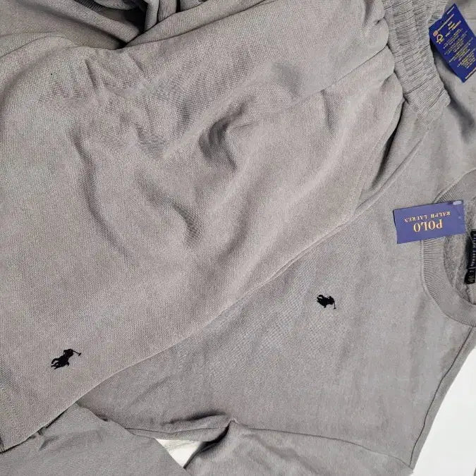 [BUNJANG] Polo Ralph Lauren Gray Sweatshirt Set XL / 폴로 랄프로렌 맨투맨 XL 셋업 회색 새상품