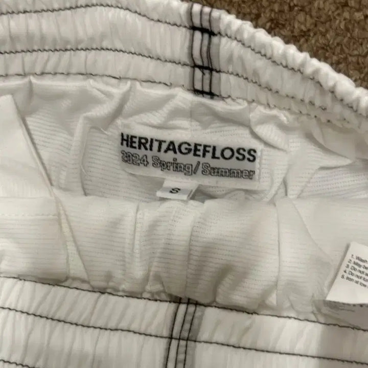 [BUNJANG] Heritagefloss Nylon Washer Shorts White S / 헤리티지플로스 heritagefloss 숏팬츠 화이트 S
