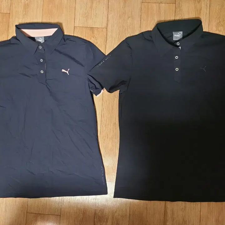 [BUNJANG] Puma Golf Short Sleeve Polo Shirts (Black/Navy, M) - Set of 2 / 푸마 골프 반팔 카라티 블랙/네이비 M95