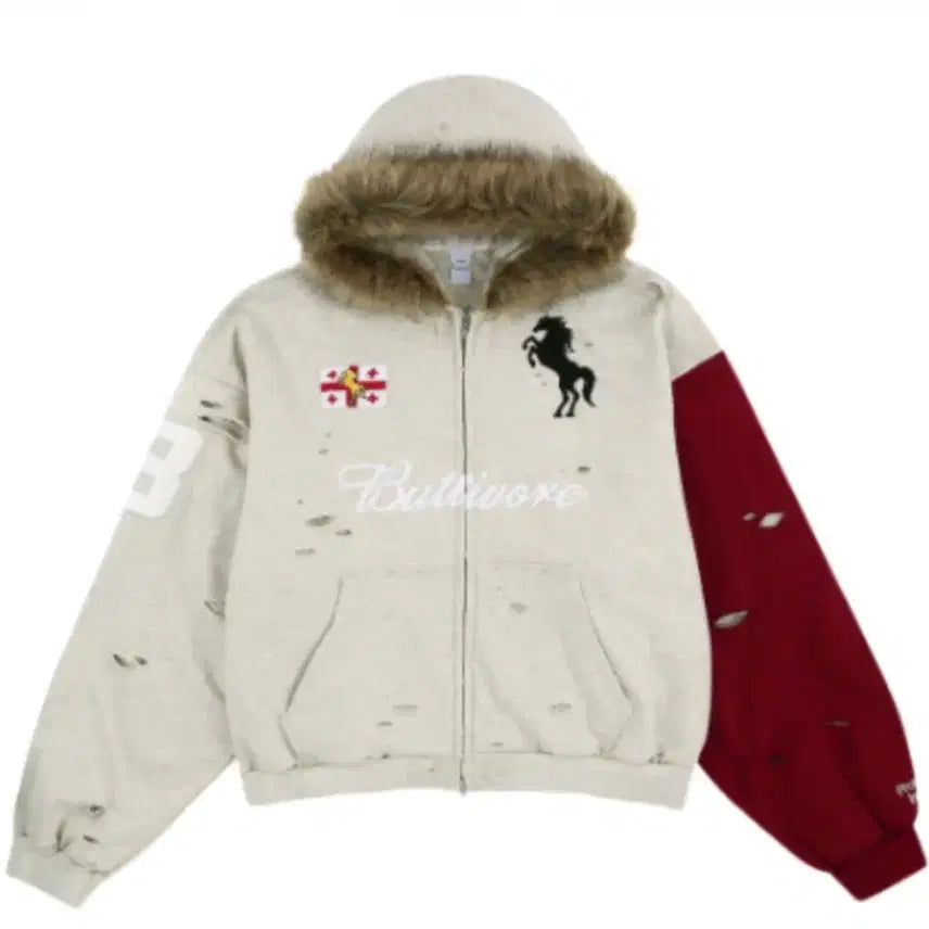 [BUNJANG] Protocol Index Vertibore Fur Hooded Zip-up Jacket / 프로토콜 인덱스 버티보어 퍼 후드 집업 2 사이즈