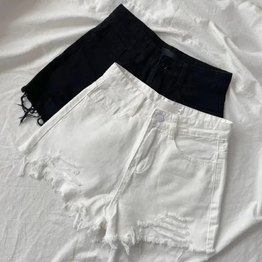 [BUNJANG] Black Denim Hot Pants Shorts / 블랙 데님 반바지 핫팬츠