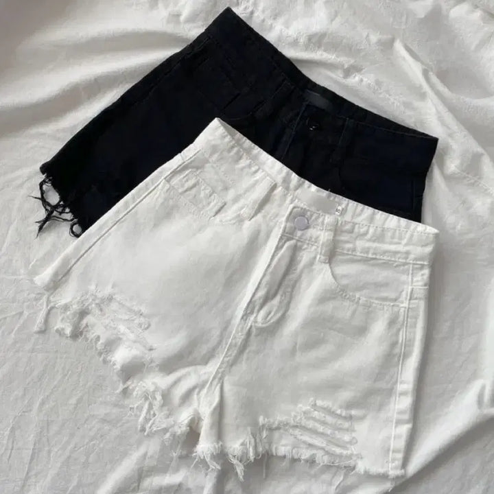 [BUNJANG] Black Denim Hot Pants Shorts / 블랙 데님 반바지 핫팬츠