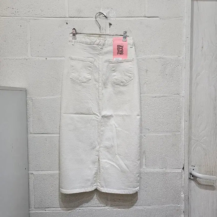 [SOLD OUT] S,M사이즈 뒷트임 화이트진 스커트(9245)