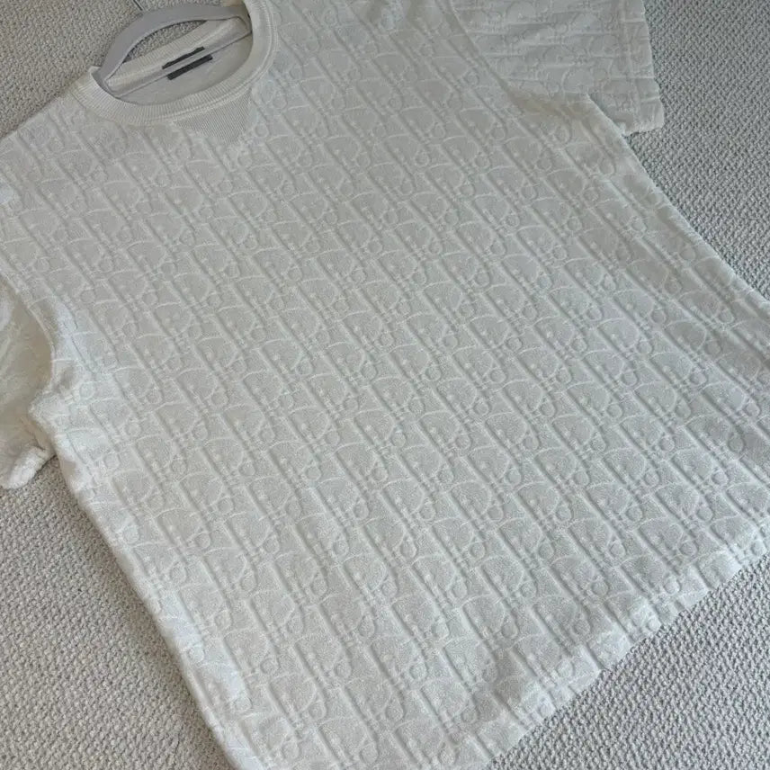 [SOLD OUT] [정품] 디올 오블리크 테리 반팔 티셔츠 M사이즈 화이트