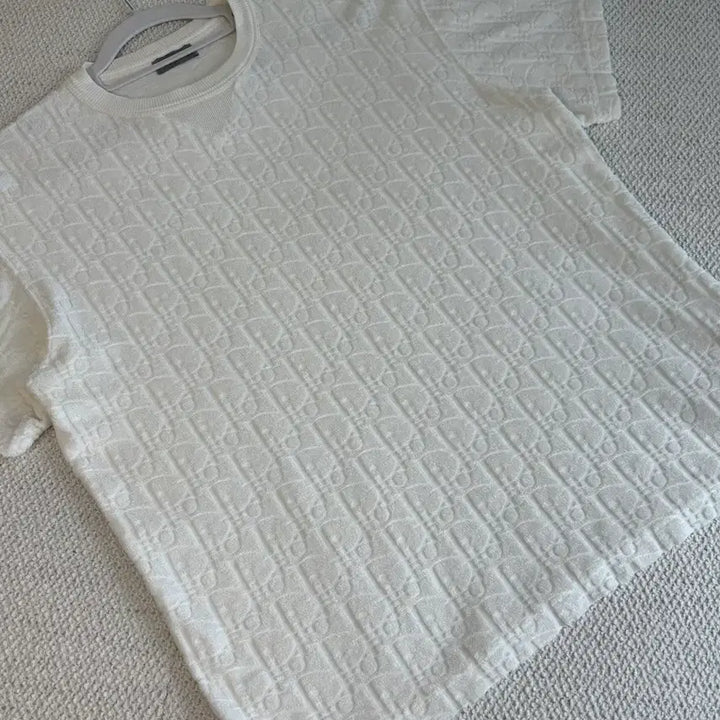 [SOLD OUT] [정품] 디올 오블리크 테리 반팔 티셔츠 M사이즈 화이트