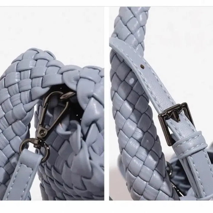 [BUNJANG] Natural Cowhide Bottega Style Weaving Tote Bag / 천연소가죽 보테가스타일 위빙 토트백 숄더백겸용
