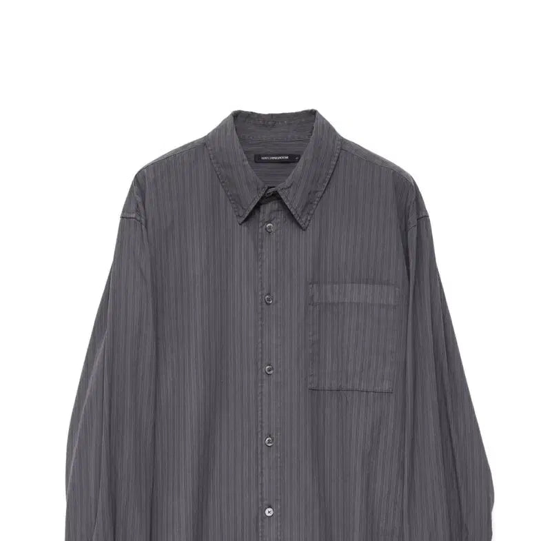 [SOLD OUT] 해칭룸 스트라이프 셔츠 차콜